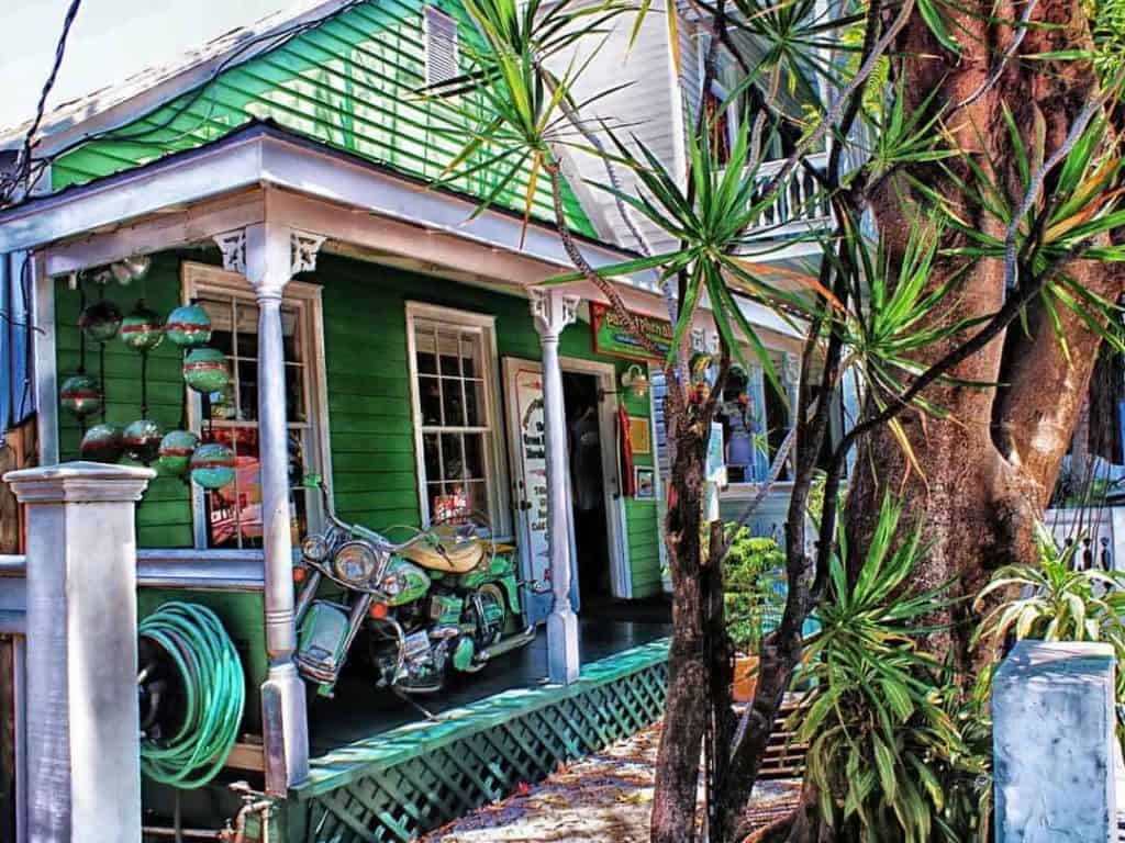 One of the many eclectic shops and buildings that can be found in Key West, Florida.