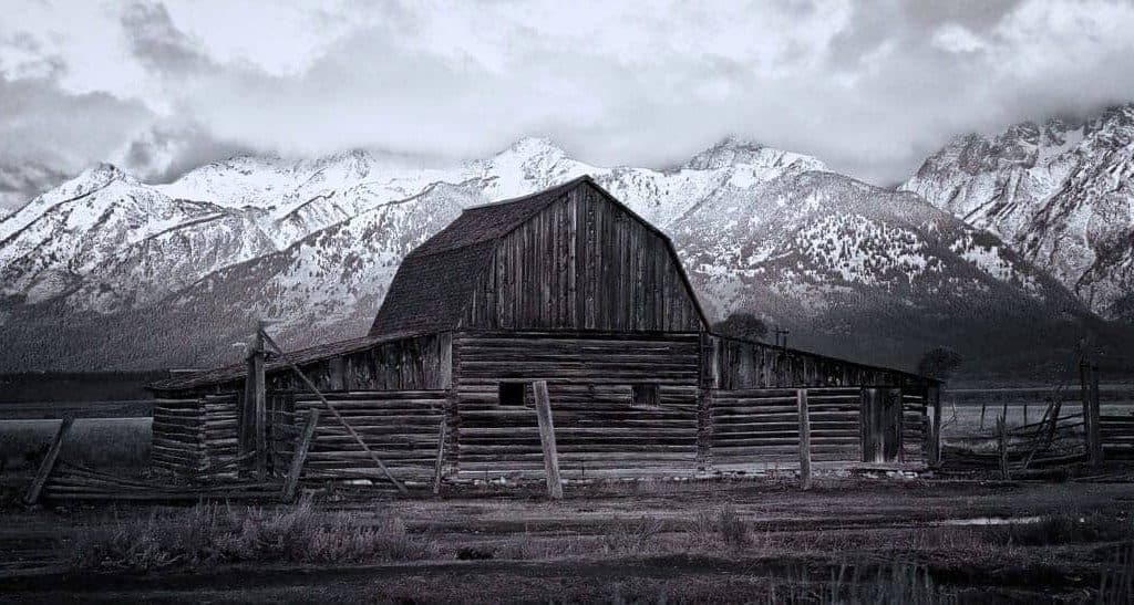 Moulton Barn on Mormon Row in Grand Teton National Park, Wyoming.