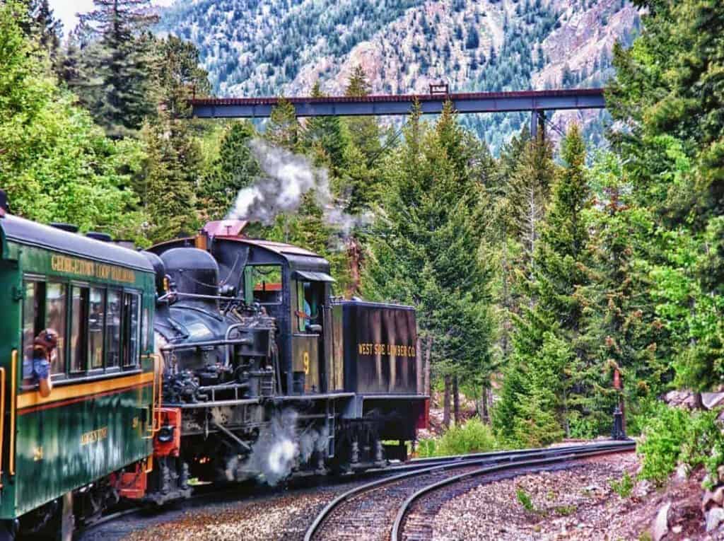 The Georgetown Loop railroad connects the once thriving Colorado mining towns of Georgetown and Silver Plume