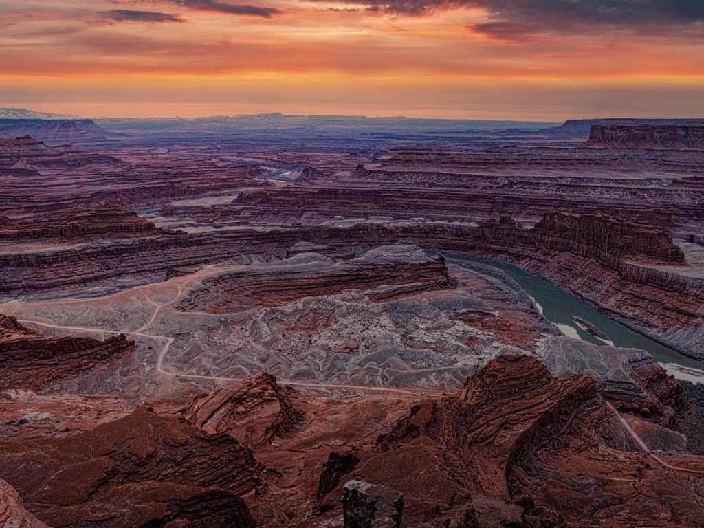 Sunset at Dead Horse Point Utah Panorama