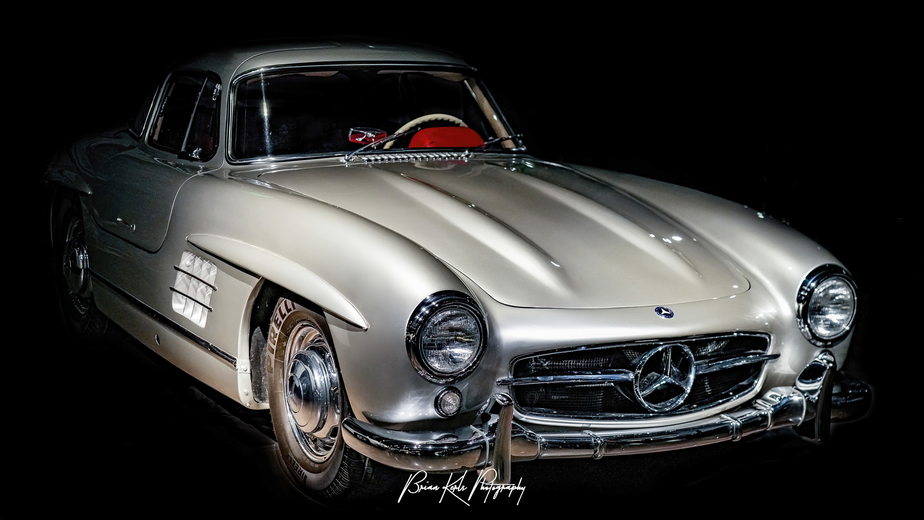 An iconic and highly sought after classic 1955 Mercedes 300 SL high performance sports coupe with the famous gullwing doors.