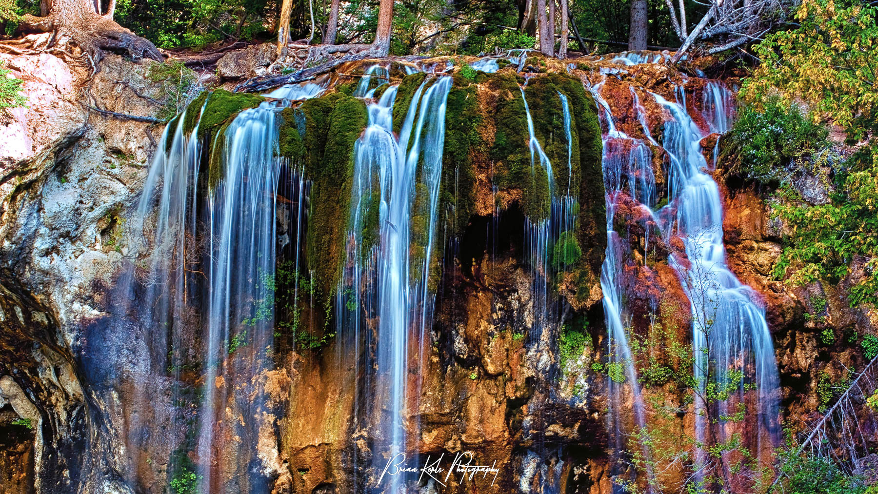 Hanging Lake is an iconic Colorado destination near Glenwood Springs. I was captivated by the colors and textures in this close-up image of one of the two waterfalls feeding into Hanging Lake.